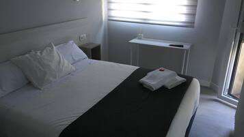 Desk, blackout curtains, iron/ironing board, free WiFi