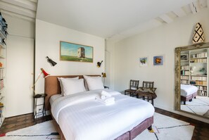 1 غرفة نوم وواي فاي وملاءات أسرّة