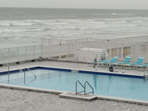 Outdoor pool, a heated pool - Ocean Front Suite on the Beach!! (Daytona Beach)