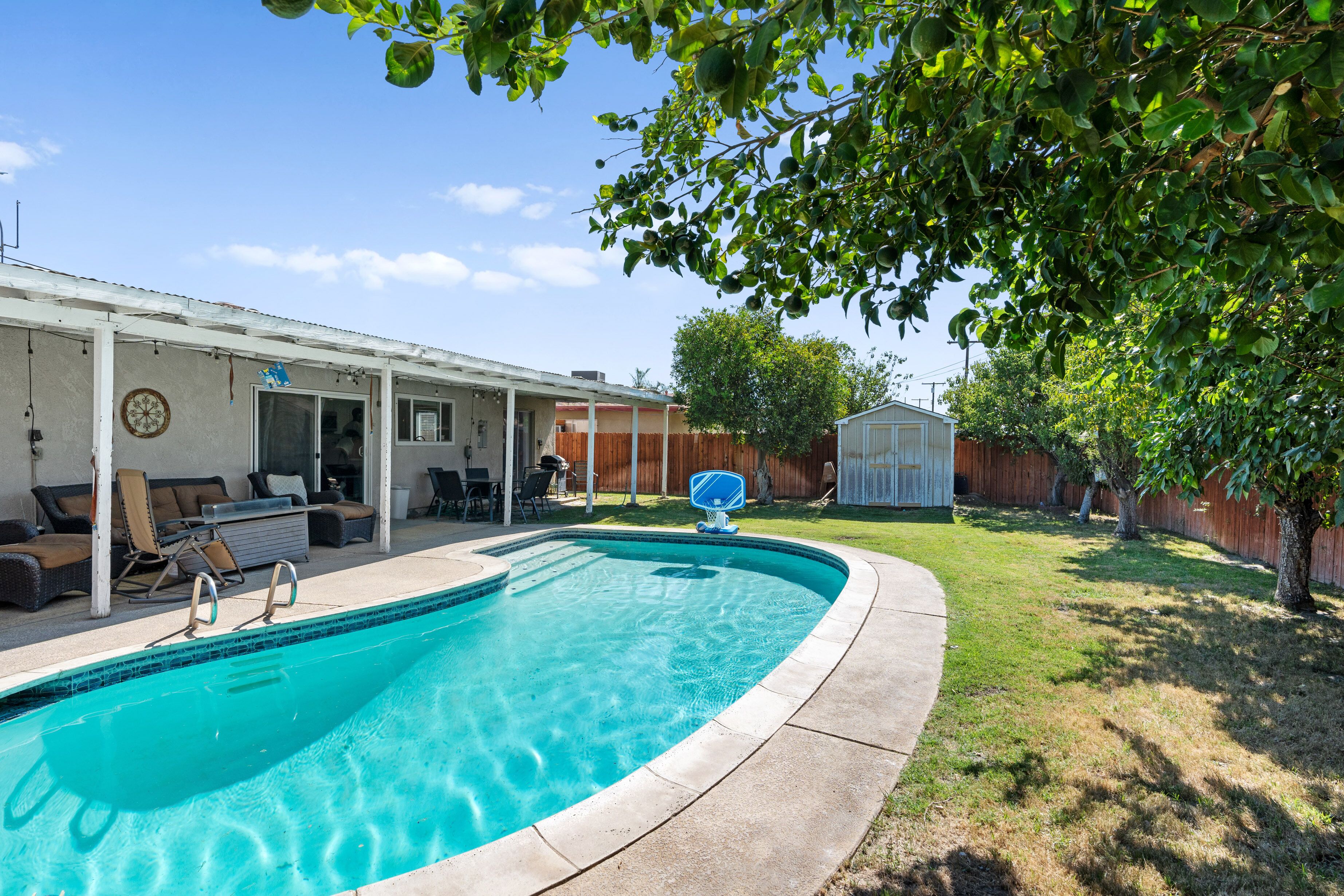 A heated pool