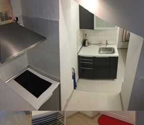 Mikrobølgeovn og kjøkkenutstyr