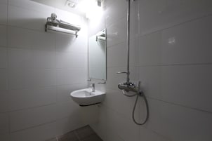 Habitación Business | Baño | Artículos de higiene personal gratuitos, secador de pelo y albornoces