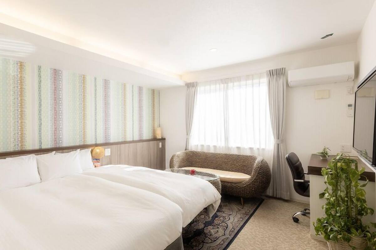 In-room safe, blackout drapes, WiFi (free), bed sheets