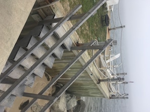 Terrace/patio - Ocean front property, private beach, 15 feet from the ocean (Biddeford)