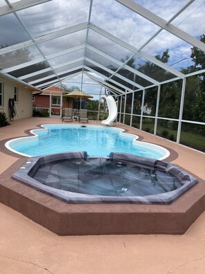 Outdoor pool, a heated pool