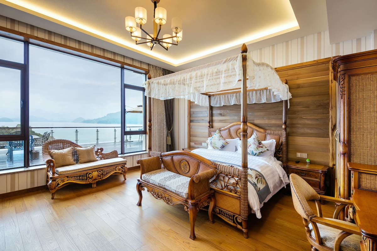 ห้องดีลักซ์ดับเบิล | โต๊ะทำงาน, ผ้าม่านกันแสง, Wi-Fi ฟรี