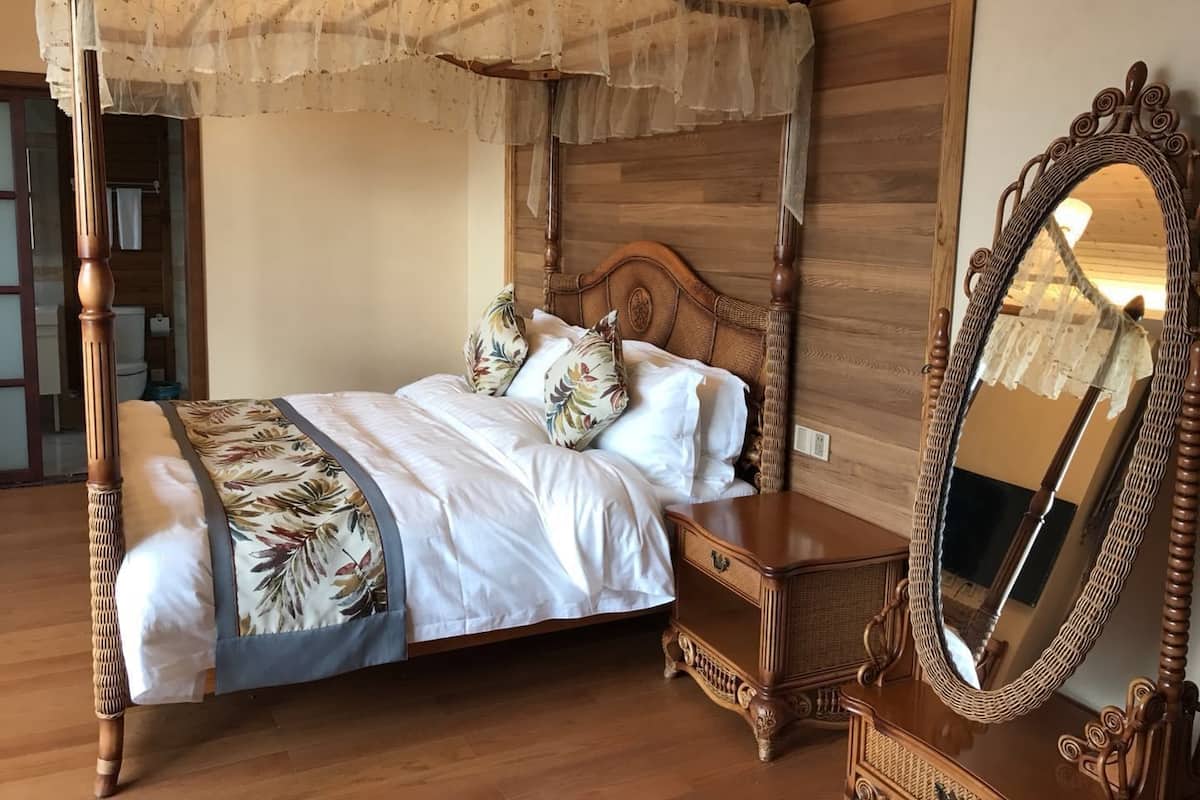 ห้องดีลักซ์ดับเบิล | โต๊ะทำงาน, ผ้าม่านกันแสง, Wi-Fi ฟรี