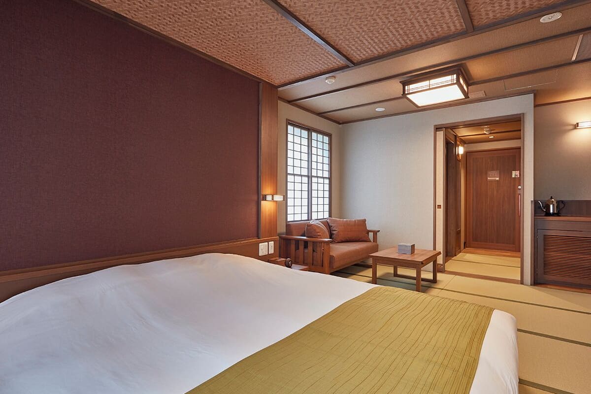 japanese style double room | down duvets, in-room safe, free wifi, bed sheets
