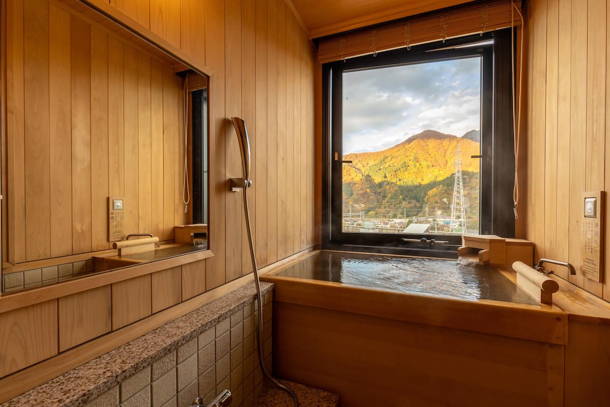 free toiletries, hair dryer, bidet, towels