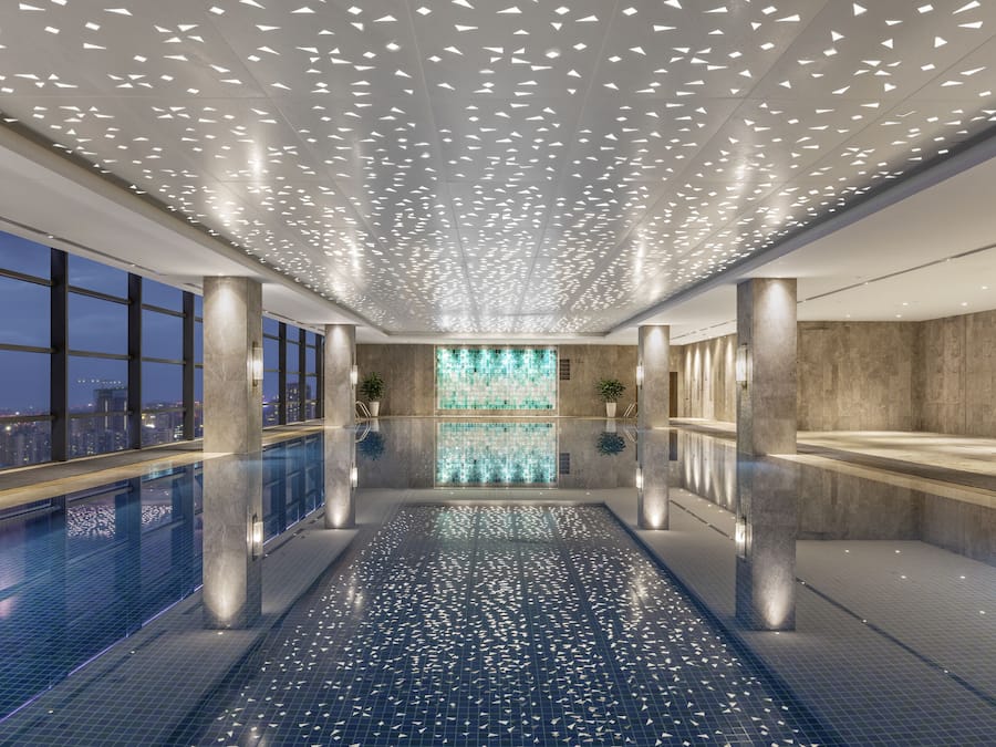 Indoor pool, open 8:00 AM to 10:00 PM, sun loungers, lifeguards on site