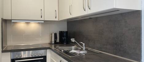 Fridge, oven, stovetop, dishwasher
