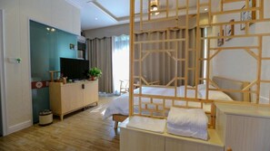 Romantic Double Room (Mainland Chinese Citizen Only) | Desk, blackout drapes, free WiFi, bed sheets - Floral Hotel Libo Meet Inn (Qiannan)
