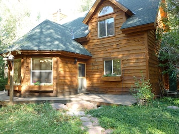 Side of cabin on the Weber river.