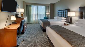 In-room safe, desk, laptop workspace, blackout drapes