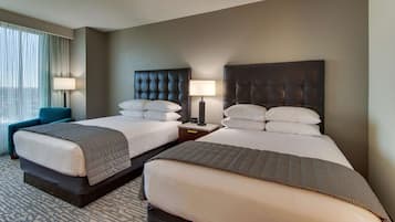 In-room safe, desk, laptop workspace, blackout curtains