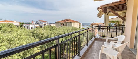 Comfort-Apartment, Balkon, Meerblick | Ausblick vom Zimmer