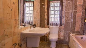 Apartment, 1 Bedroom (with stained glass bedroom 6) | Bathroom | Free toiletries, hair dryer, towels