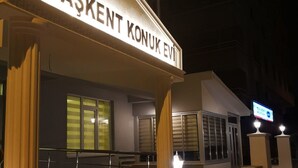 A building with a sign reading "BAŞKENT KONUK EVI". - Baskent Konukevi (Ankara)