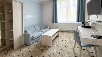 Stúdió lakosztály | 1 hálószoba, minibár ingyenes italokkal és íróasztal