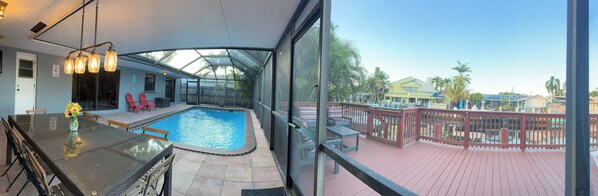 Outdoor pool, a heated pool