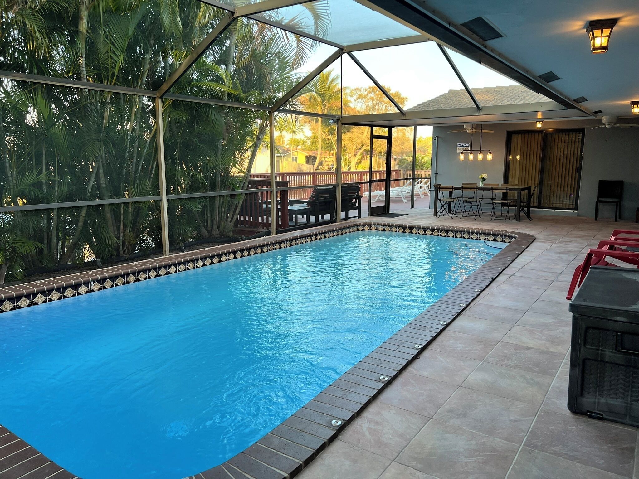 Outdoor pool, a heated pool