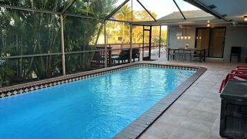 Outdoor pool, a heated pool