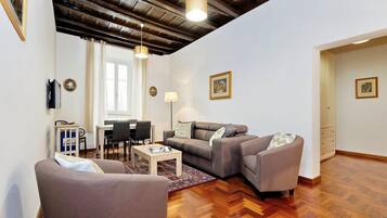 Leilighet, 1 soverom | Oppholdsrom | Flatskjerm-TV