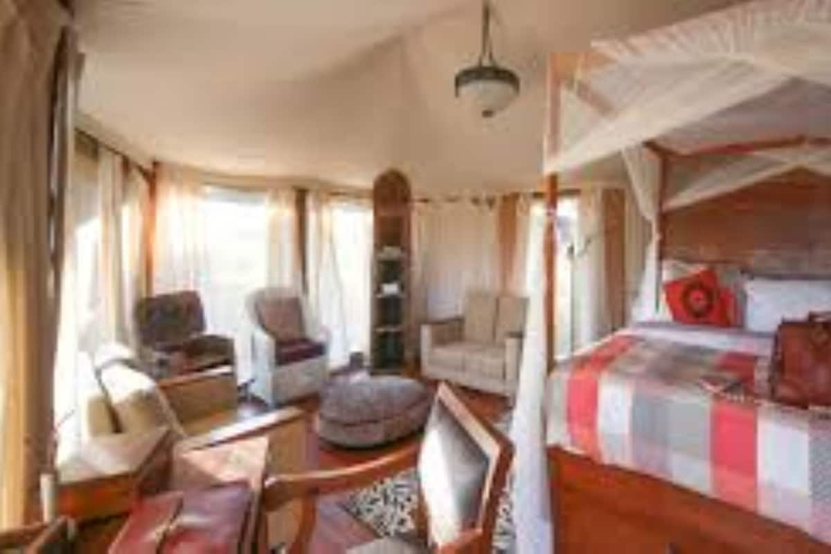 Luxury-Zelt, 1 Doppelbett, Nichtraucher | Schreibtisch, Bettwäsche