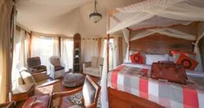 Luxury Tent, 1 Double Bed, Non Smoking | Desk, bed sheets - Acacia Seronera Luxury Camp (Serengeti)