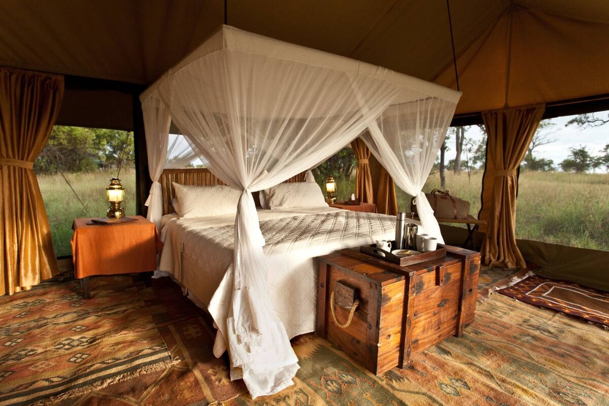 Luxury-Zelt, 1 Einzelbett, Nichtraucher | Bettwäsche