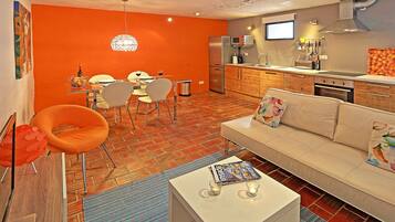 Appartamento familiare, 1 camera da letto, terrazzo, vista valle (Happy Family) | Area soggiorno