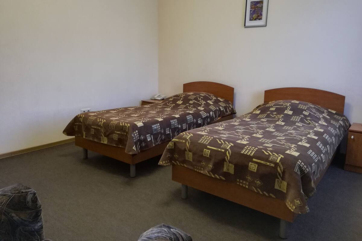 Business kamer, 1 twee- of 2 eenpersoonsbedden | Een bureau, geluiddichte muren, een strijkplank/strijkijzer, babybedden