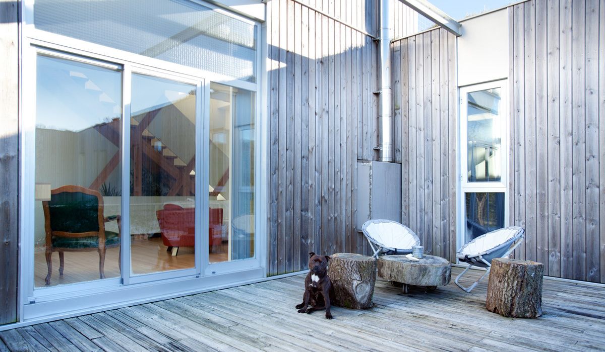 Deluxe-Maisonette, 1 Queen-Bett, Terrasse, Meerblick | Terrasse/Patio