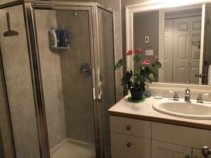 Deluxe Suite, Multiple Beds, Non Smoking, Garden View, Private Bathroom ( Lower Level ) | Bathroom | Slippers, towels - The Sunshine House (Vancouver)
