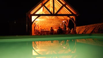 Outdoor pool, a heated pool