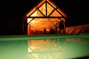 Outdoor pool, a heated pool