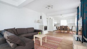 Deluxe Apartment, 3 Bedrooms, Non Smoking, Sea View | Living area | LCD TV