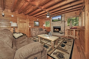 Smart TV, fireplace