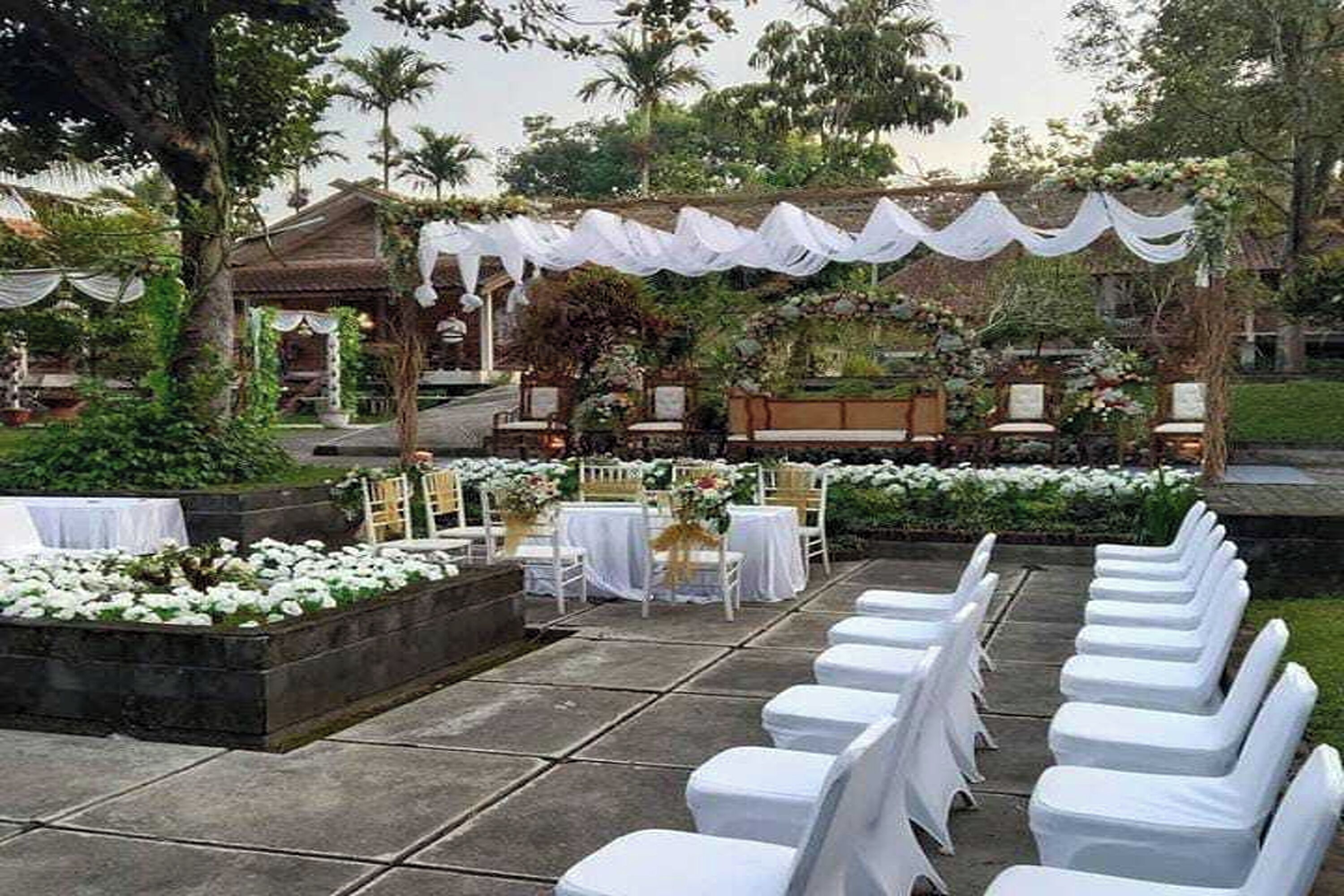 Zona para bodas al aire libre