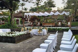 Outdoor wedding area