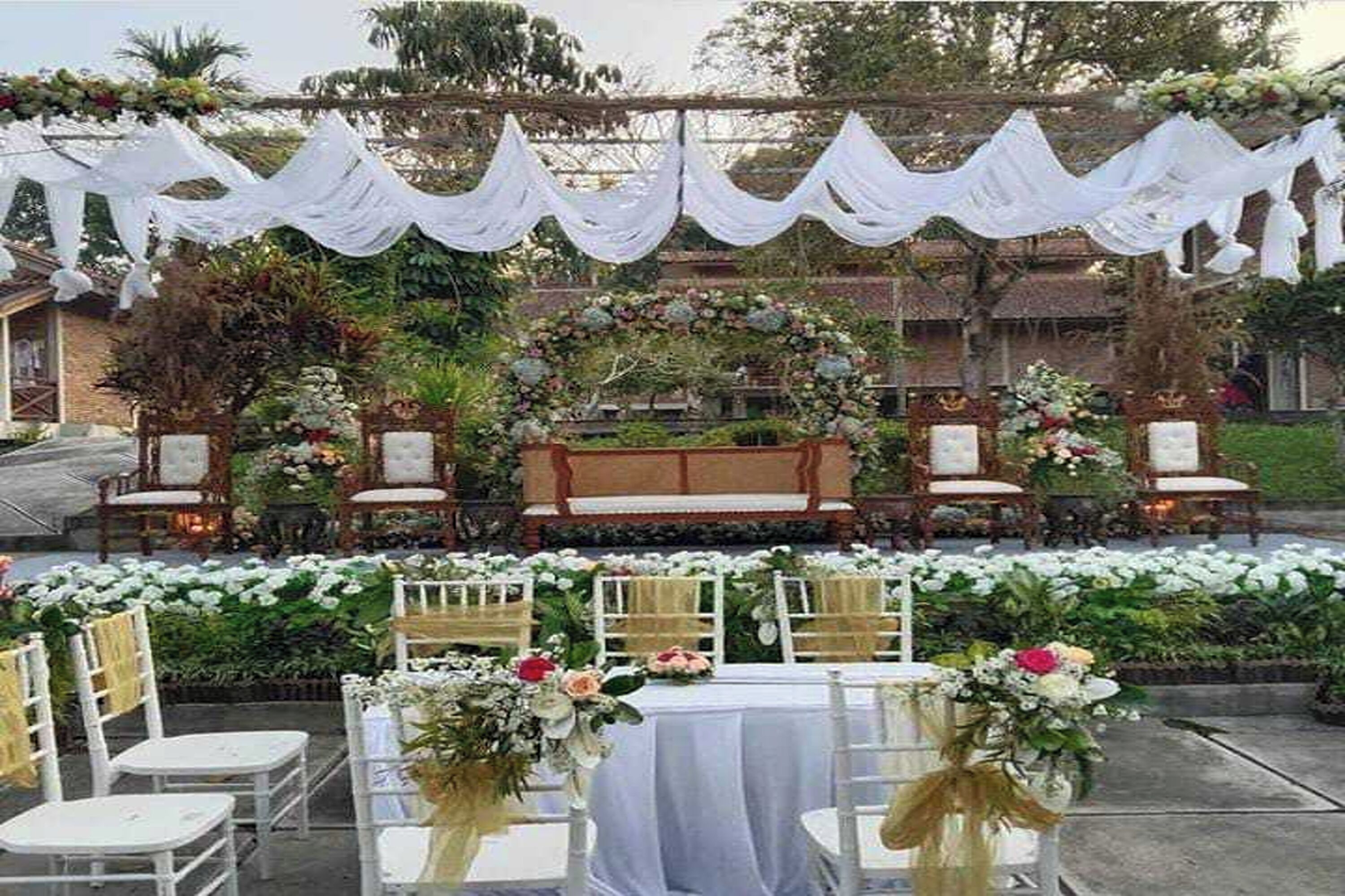 Aussenbereich für Hochzeiten