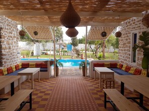 A heated pool