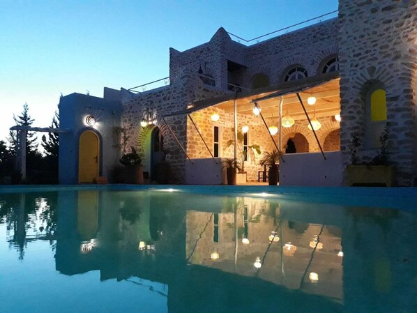 A heated pool