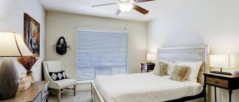 2 bedrooms, iron/ironing board, WiFi, bed sheets