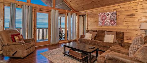 Televisión, chimenea