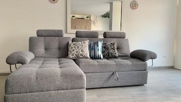 Premium Apartment | Living area | 55-inch Smart TV with digital channels