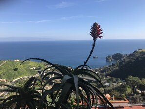 View from property - A splendid three-room apartment with a pool and breathtaking views. (Taormina)