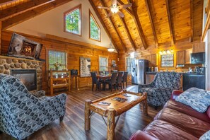 Smart TV, fireplace, video games, ping pong