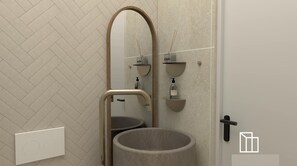 Een haardroger, handdoeken, zeep, shampoo