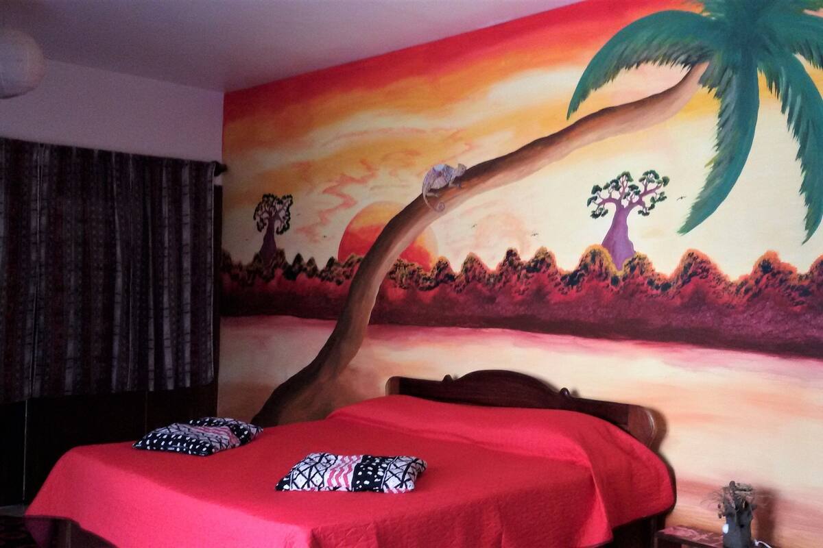 Individually decorated, individually furnished, iron/ironing board